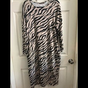 Zebra print maxi dress